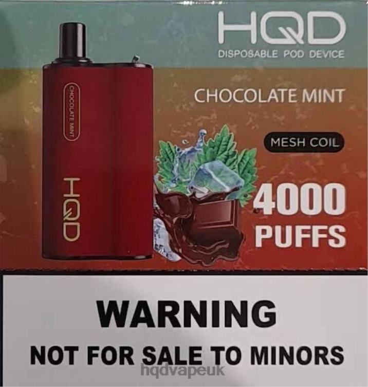 Chocolate Mint - buy HQD vape UK - HQD BOX 4000 PUFFS 806NZ111
