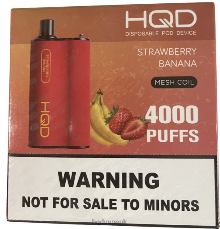 Strawberry Banana - HQD vape UK - HQD BOX 4000 PUFFS 806NZ70