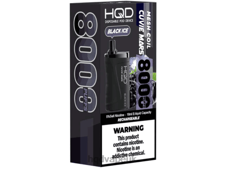 Black Ice - HQD vape online shop - HQD CUVIE MARS DISPOSABLE 806NZ135