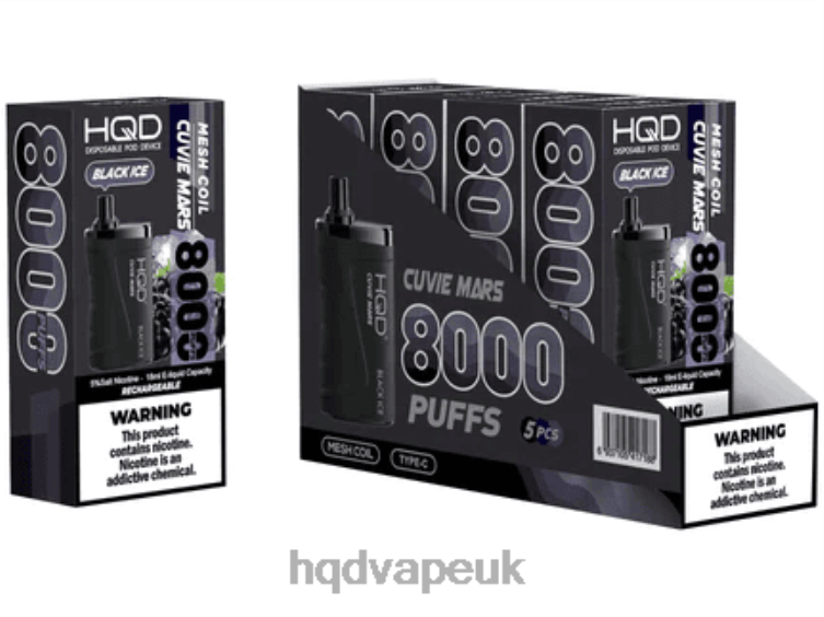 Black Ice - HQD vape online shop - HQD CUVIE MARS DISPOSABLE 806NZ135