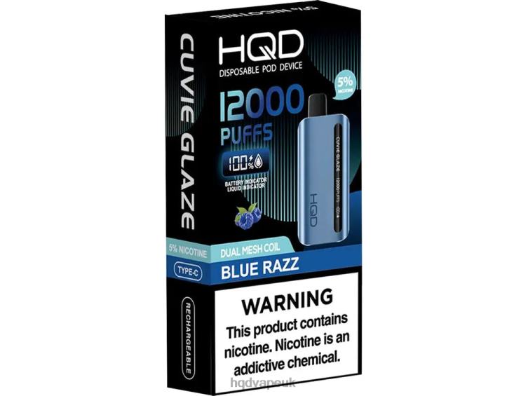 Blue Razz - HQD vape sale - HQD CUVIE GLAZE DISPOSABLE VAPE 12000 806NZ137