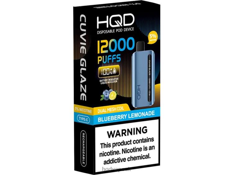 Blueberry Lemonade - HQD tech UK - HQD CUVIE GLAZE DISPOSABLE VAPE 12000 806NZ142
