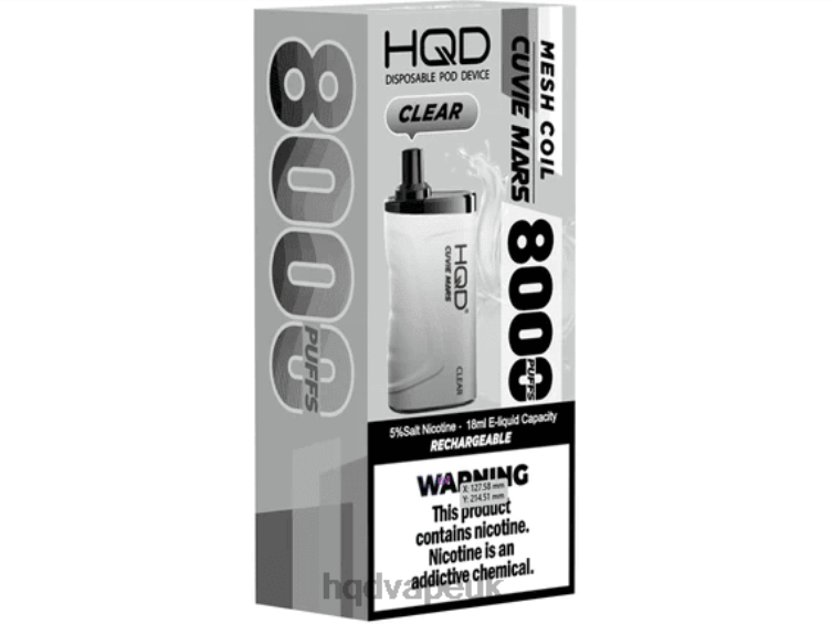 Clear - HQD vape price - HQD CUVIE MARS DISPOSABLE 806NZ156