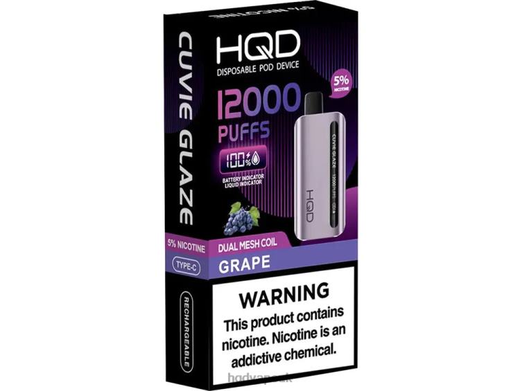 Grape - HQD vape shop - HQD CUVIE GLAZE DISPOSABLE VAPE 12000 806NZ168