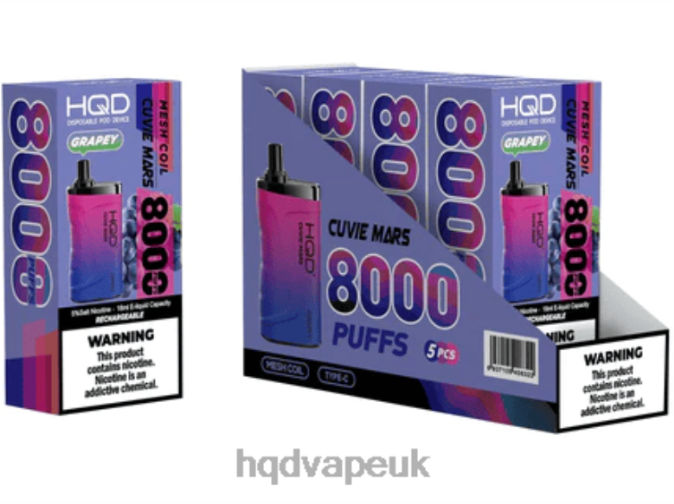 Grapey - HQD vape UK - HQD CUVIE MARS DISPOSABLE 806NZ170