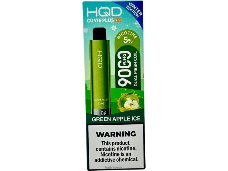 Green Apple Ice - HQD tech UK - HQD CUVIE PLUS 2.0 (WINTER EDITION) 806NZ172