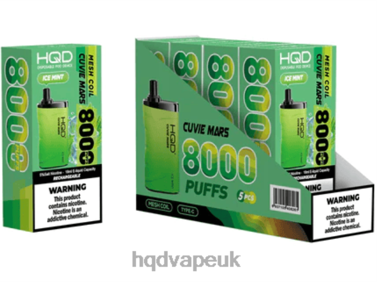 Ice Mint - buy HQD vape UK - HQD CUVIE MARS DISPOSABLE 806NZ201