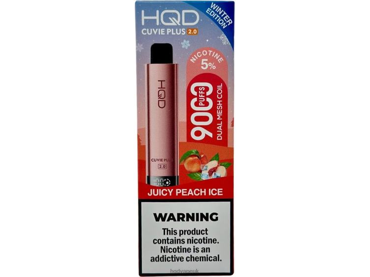 Juicy Peach Ice - HQD vape London - HQD CUVIE PLUS 2.0 (WINTER EDITION) 806NZ204