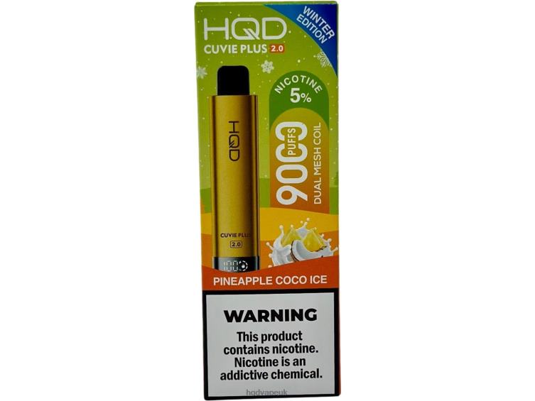 Pineapple Coco Ice - HQD vape flavors - HQD CUVIE PLUS 2.0 (WINTER EDITION) 806NZ233