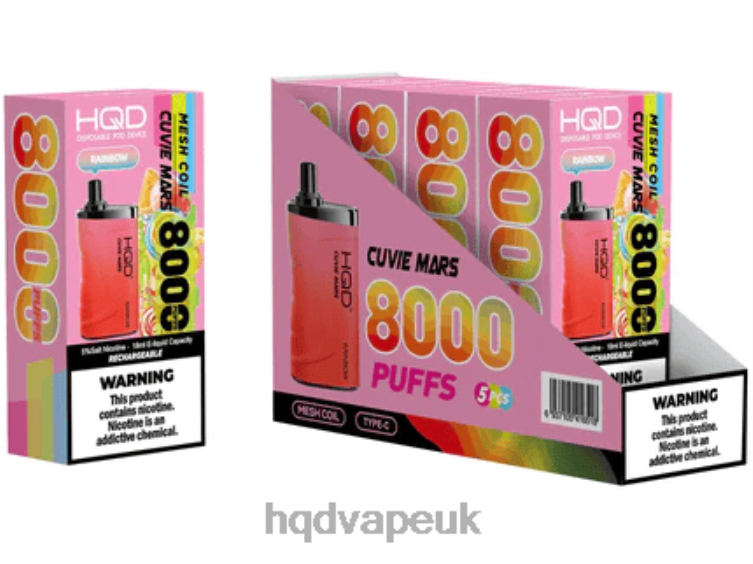 Rainbow - HQD vape UK - HQD CUVIE MARS DISPOSABLE 806NZ240