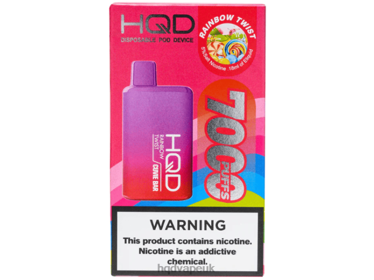 Rainbow Twist - HQD tech UK - HQD CUVIE BAR DISPOSABLE 806NZ242