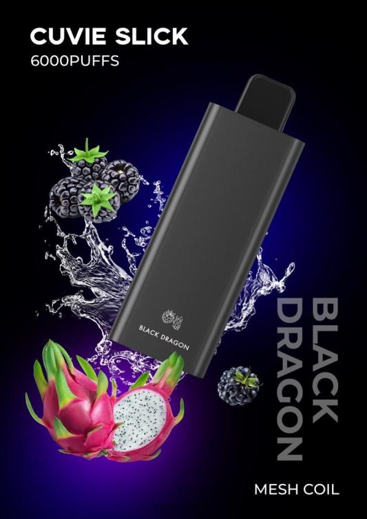 Slick Black Dragon - buy HQD vape UK - HQD CUVIE SLICK 6000 PUFFS 806NZ31