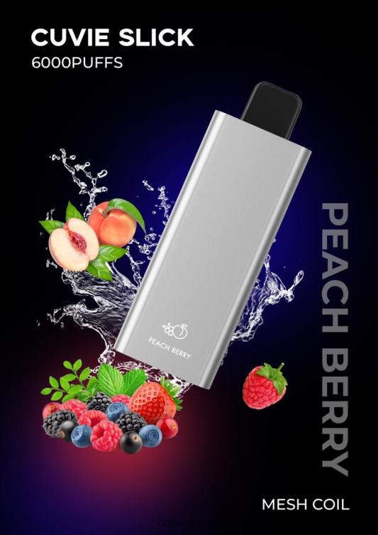Slick Peach Berry - HQD vape price - HQD CUVIE SLICK 6000 PUFFS 806NZ26