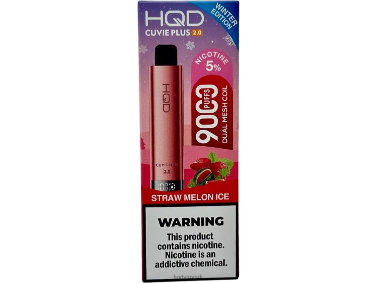 Straw Melon Ice - buy HQD vape UK - HQD CUVIE PLUS 2.0 (WINTER EDITION) 806NZ251