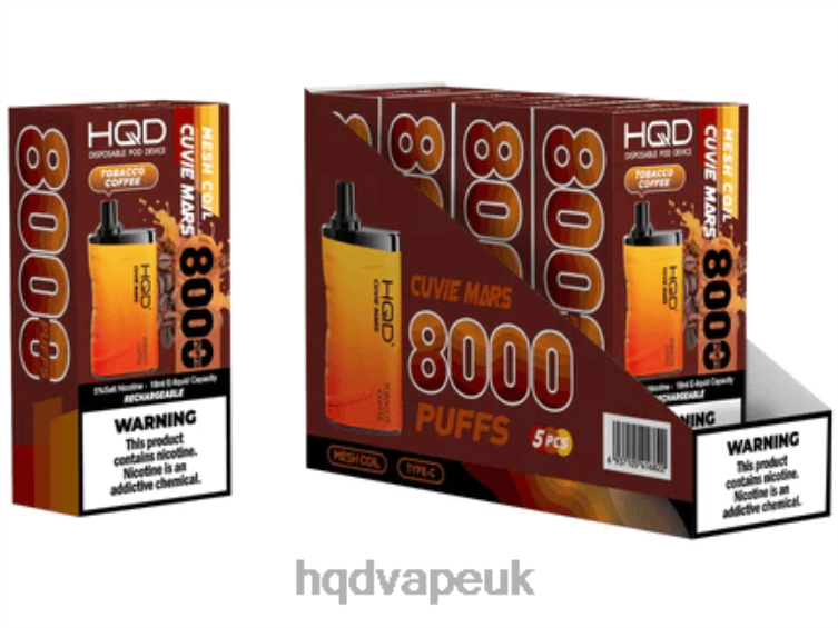Tobacco Coffee - HQD vape London - HQD CUVIE MARS DISPOSABLE 806NZ264