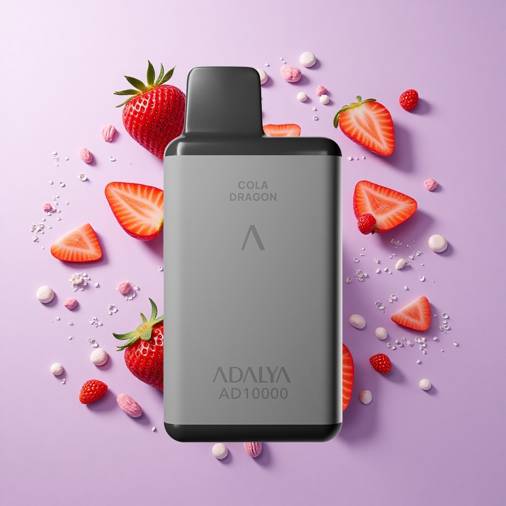 Adalya AD 10000 Puffs Space Gray Strawberry Splash USB-C Rechargeable