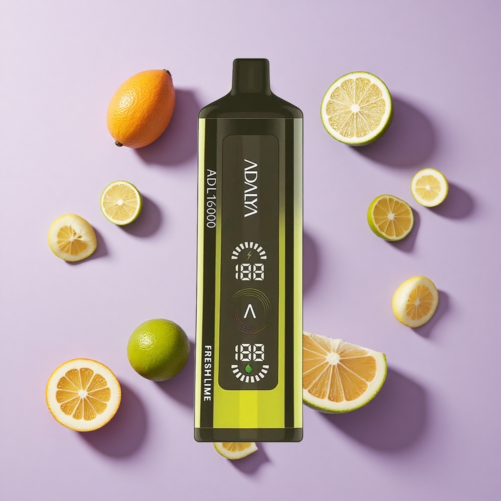 Adalya ADL 16000 PRO Puffs Disposable Vape Fresh Lime with Smart Mesh Coil & USB-C