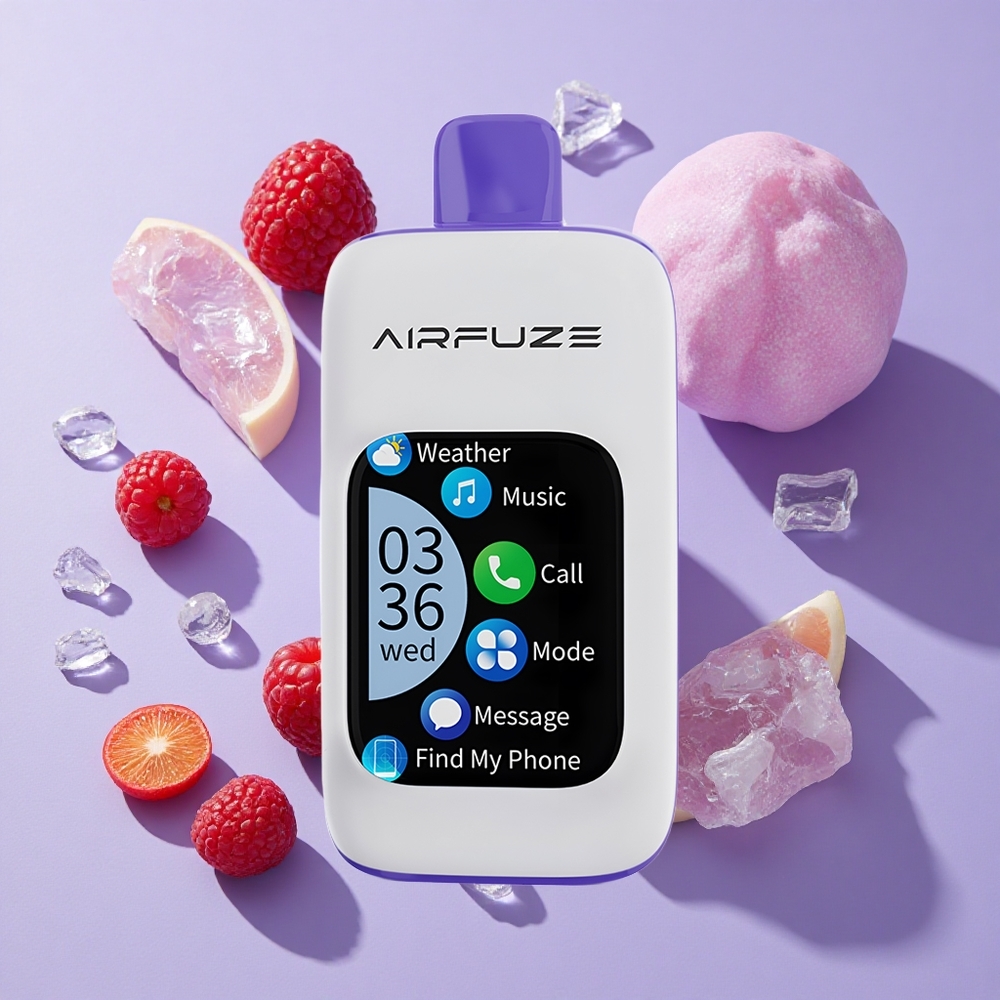 AirFuze Smart 30000 Puffs Disposable Vape Blue Razz Ice with 2.01"TFT Touch Screen