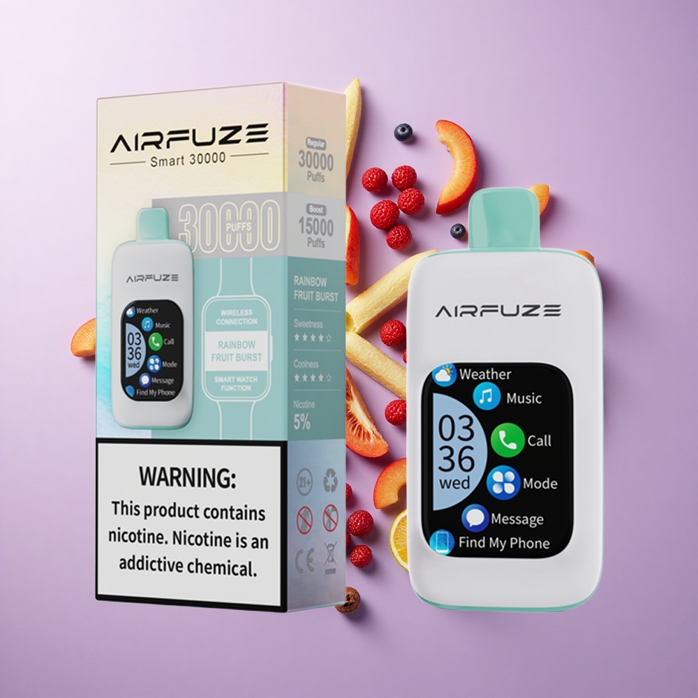AirFuze Smart 30000 Puffs Disposable Vape Rainbow Fruit Burst 5% Nicotine Type-C