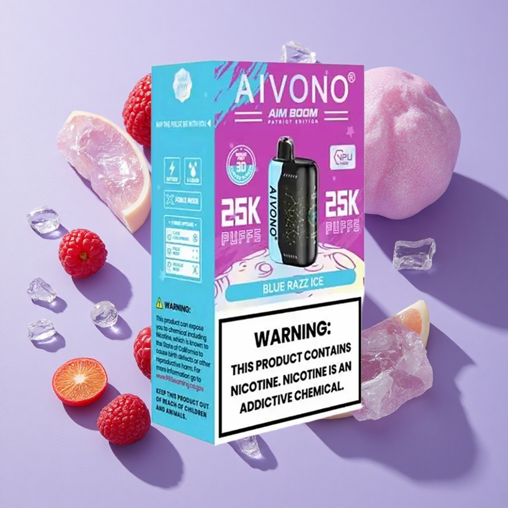 Aivono AIM BOOM 25000 Puffs 28ml Blue Razz Ice