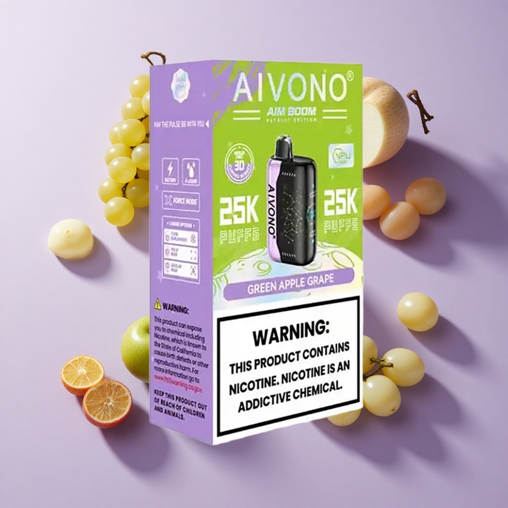 Aivono AIM BOOM 25000 Puffs 28ml Green Apple Grape