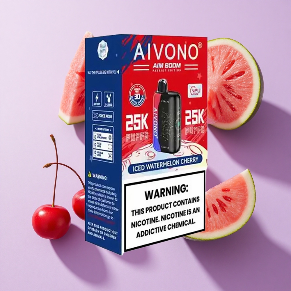 Aivono AIM BOOM 25000 Puffs 28ml Iced Watermelon Cherry
