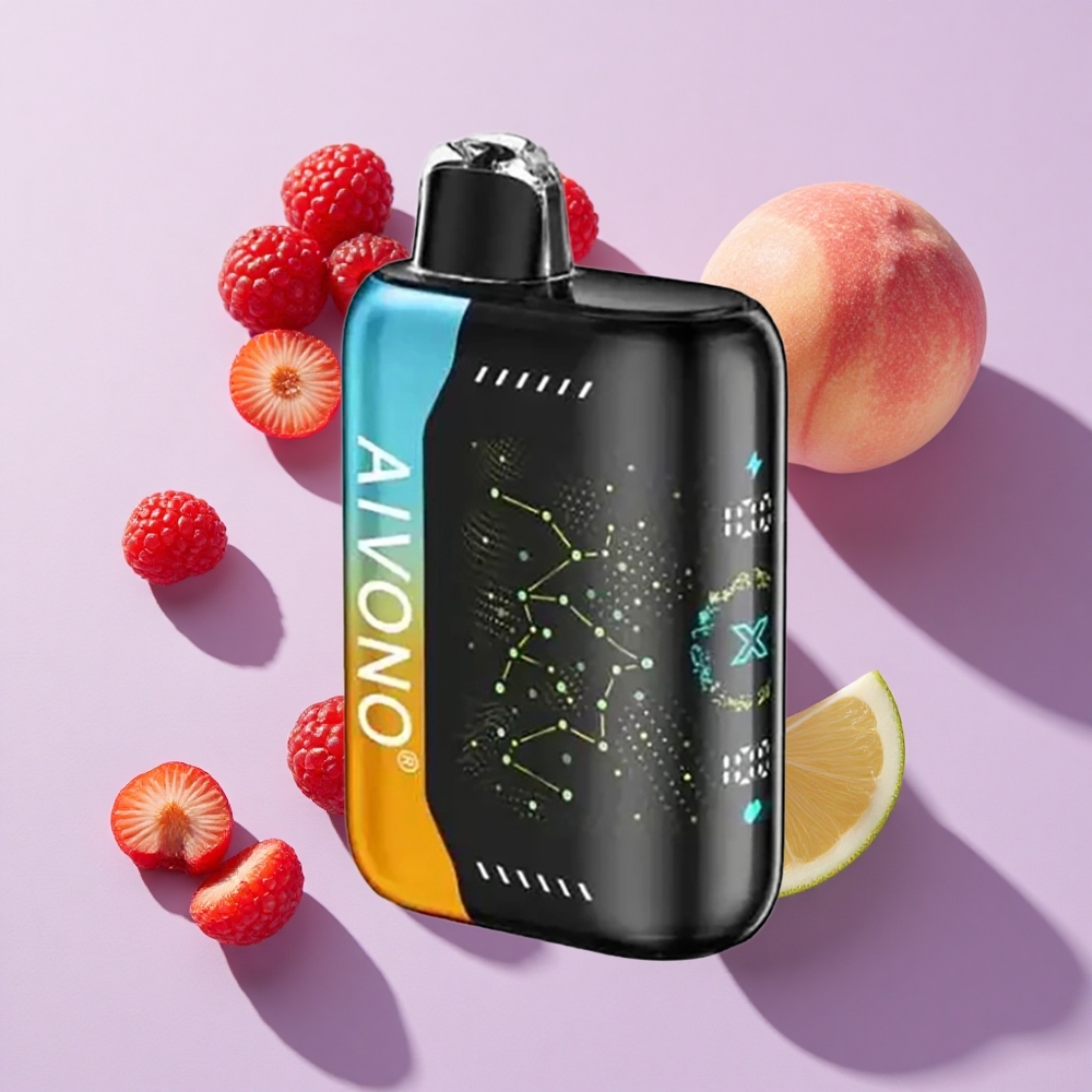 Aivono AIM BOOM 25000 Puffs 28ml Raspberry Peach Lime