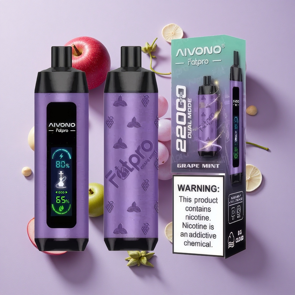 Aivono Aim Fatpro 22000 Puffs 28ml Rechargeable Grape Mint