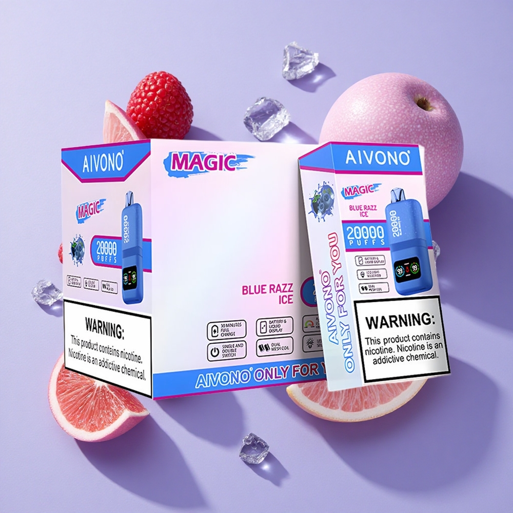 Aivono Aim Magic 20000 Puffs Dual Mesh LCD Blue Razz Ice