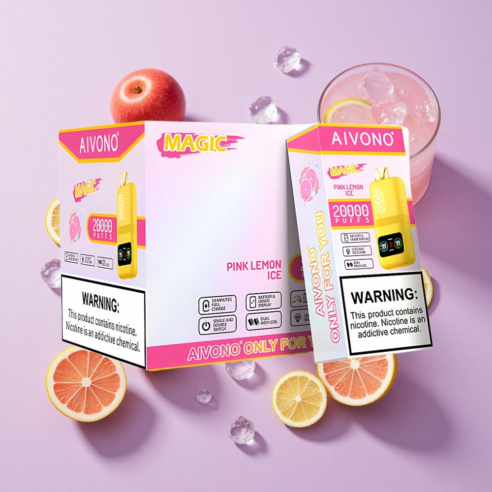 Aivono Aim Magic 20000 Puffs Dual Mesh LCD Pink Lemon Ice