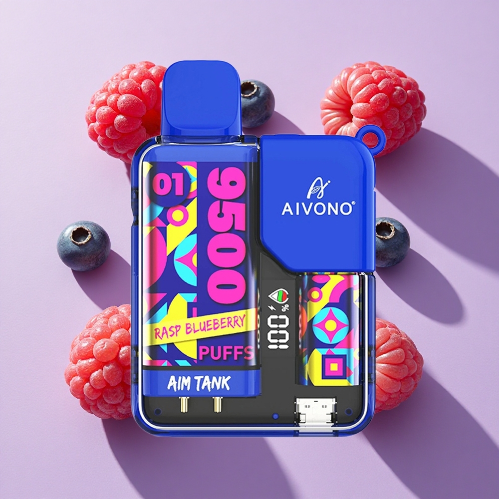 Aivono AIM-TANK 9500 Puffs 18ml Rasp Blueberry Disposable Vape