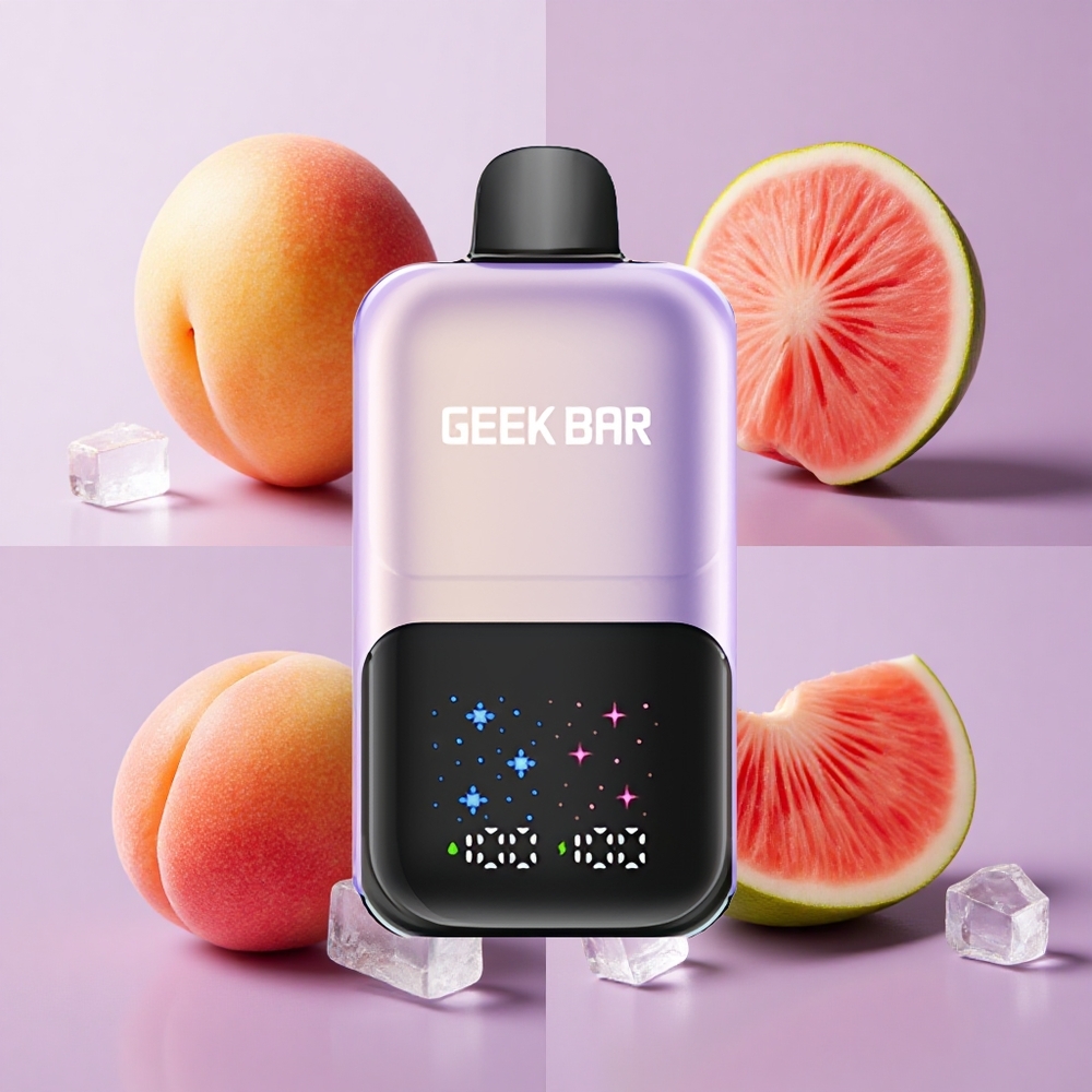 GEEK BAR 2GO Dual Tank 50000 Puffs Peach Mango Watermelon Ice