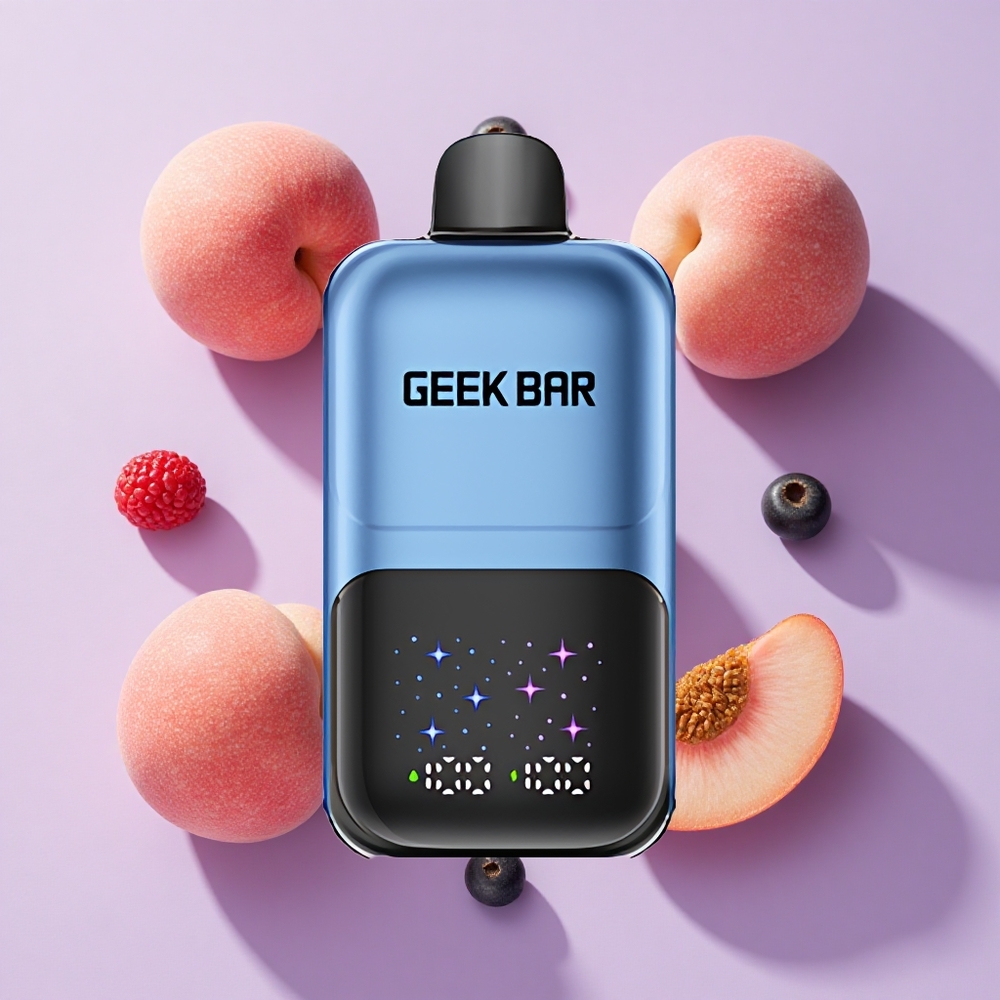 GEEK BAR 2GO Dual Tanks 20mL Peach & Berries Disposable Vape Pen 50000 Puffs