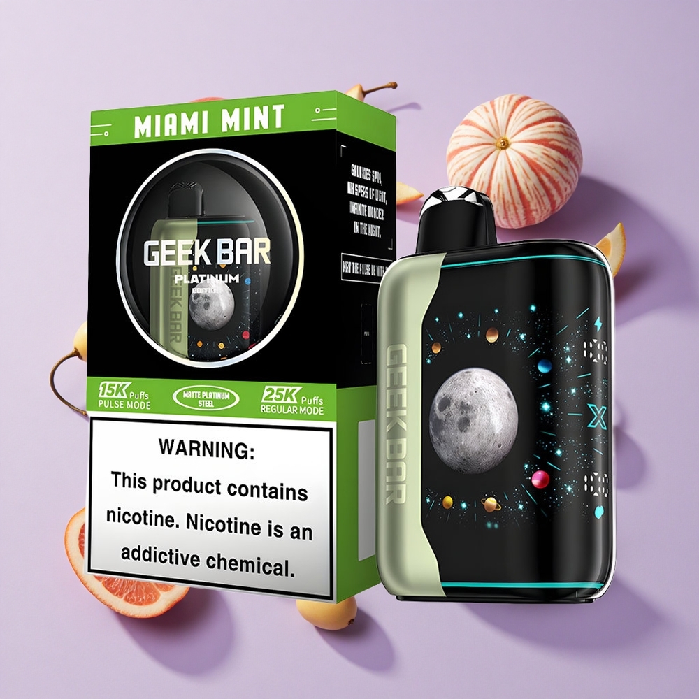 GEEK BAR Platinum Edition 25000 Disposable Vape Miami Mint with Dual Mesh Coil & Quick Charging