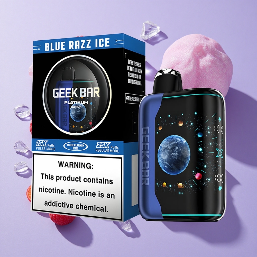 GEEK BAR Platinum Edition 25000 Puffs Disposable Vape Blue Razz Ice