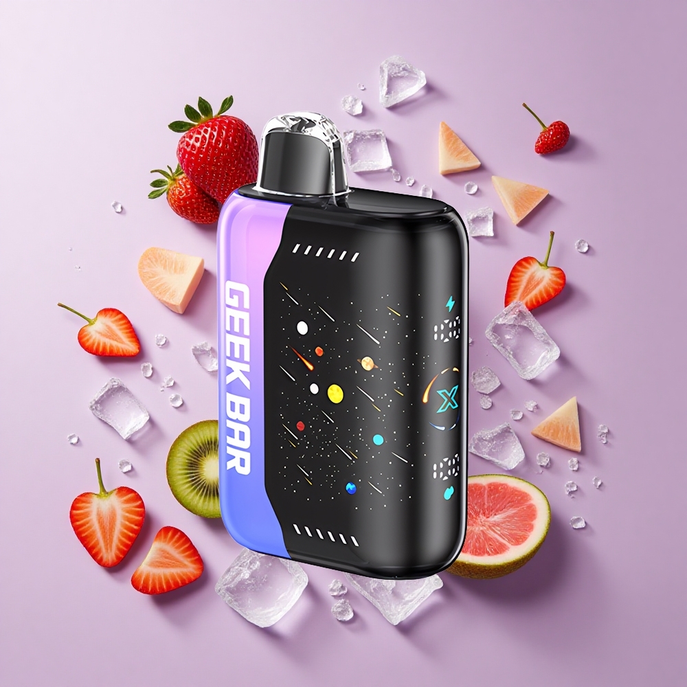 GEEK BAR Pulse X 42K Puffs Strawberry Kiwi Ice Dual Mesh Coil