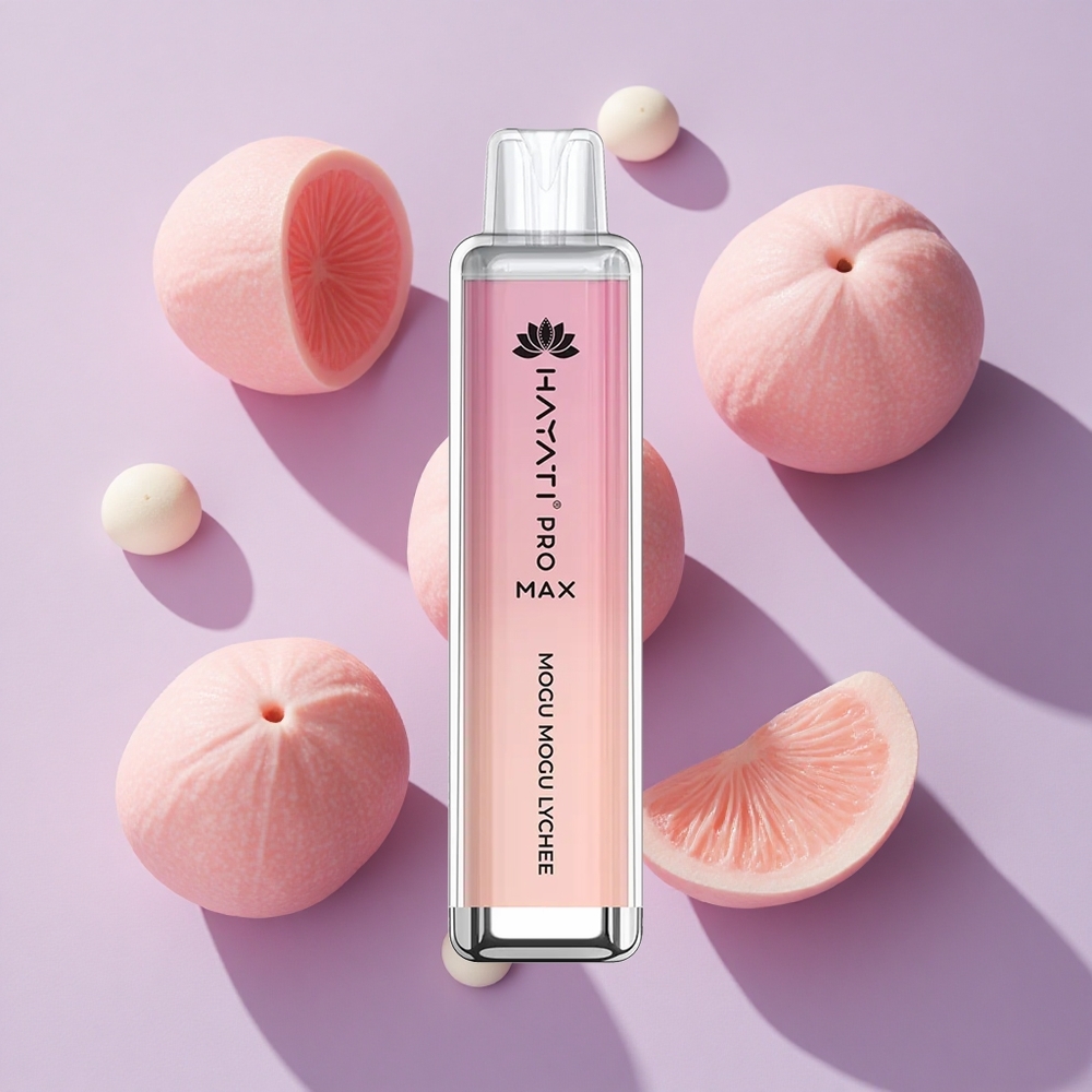 Hayati Pro Max 4000 Puffs 2% 5% Nicotine Disposable Vape Mogu Mogu Lychee