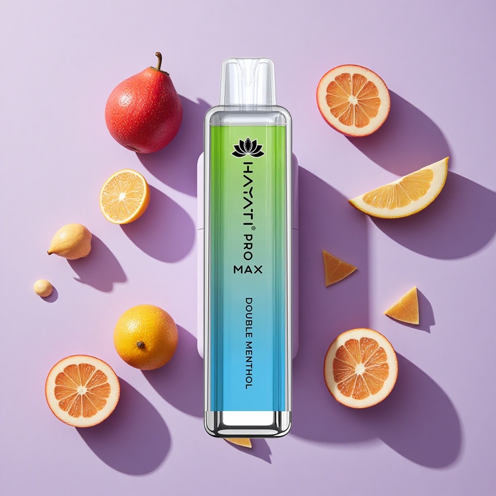 Hayati Pro Max 4000 Puffs Disposable Vape Double Menthol Rechargeable 1400mAh