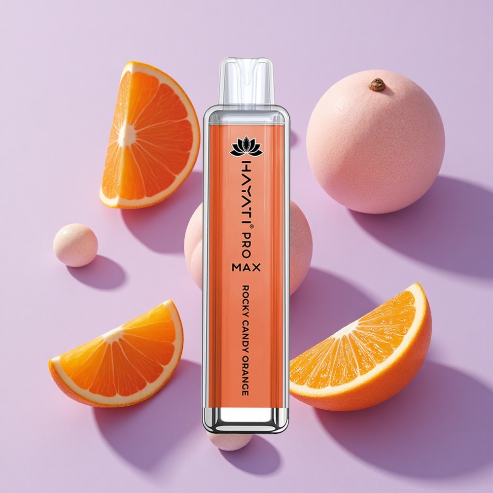 Hayati Pro Max 4000 Puffs Disposable Vape Dual Mesh Coil Rocky Candy Orange