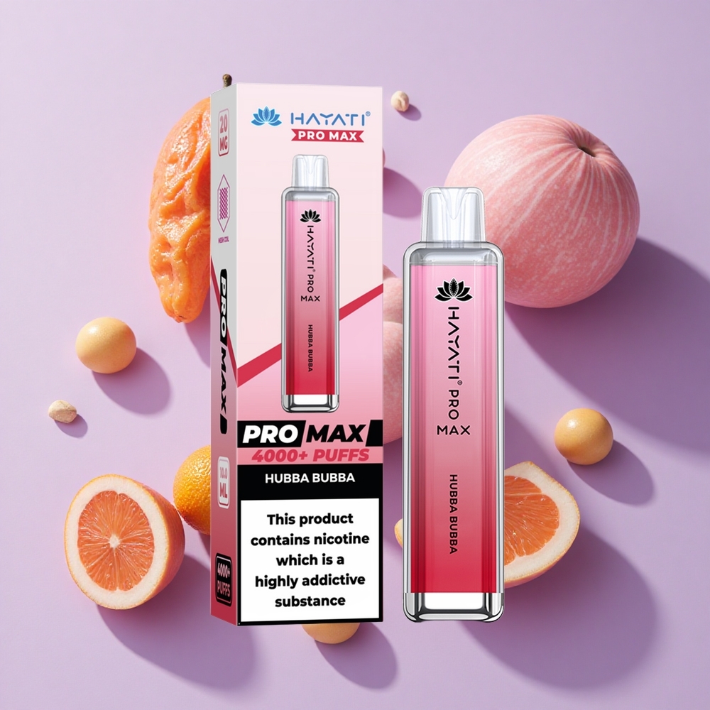 Hayati Pro Max 4000 Puffs Disposable Vape Hubba Bubba Rechargeable 1400mAh