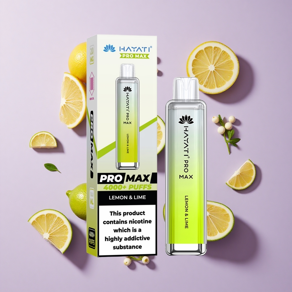 Hayati Pro Max 4000 Puffs Disposable Vape Lemon & Lime with 1400mAh Battery & Dual Mesh Coil