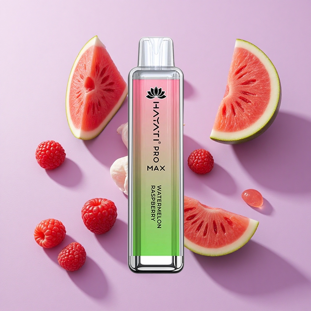 Hayati Pro Max 4000 Puffs Dual Mesh Coil Disposable Vape Watermelon Raspberry