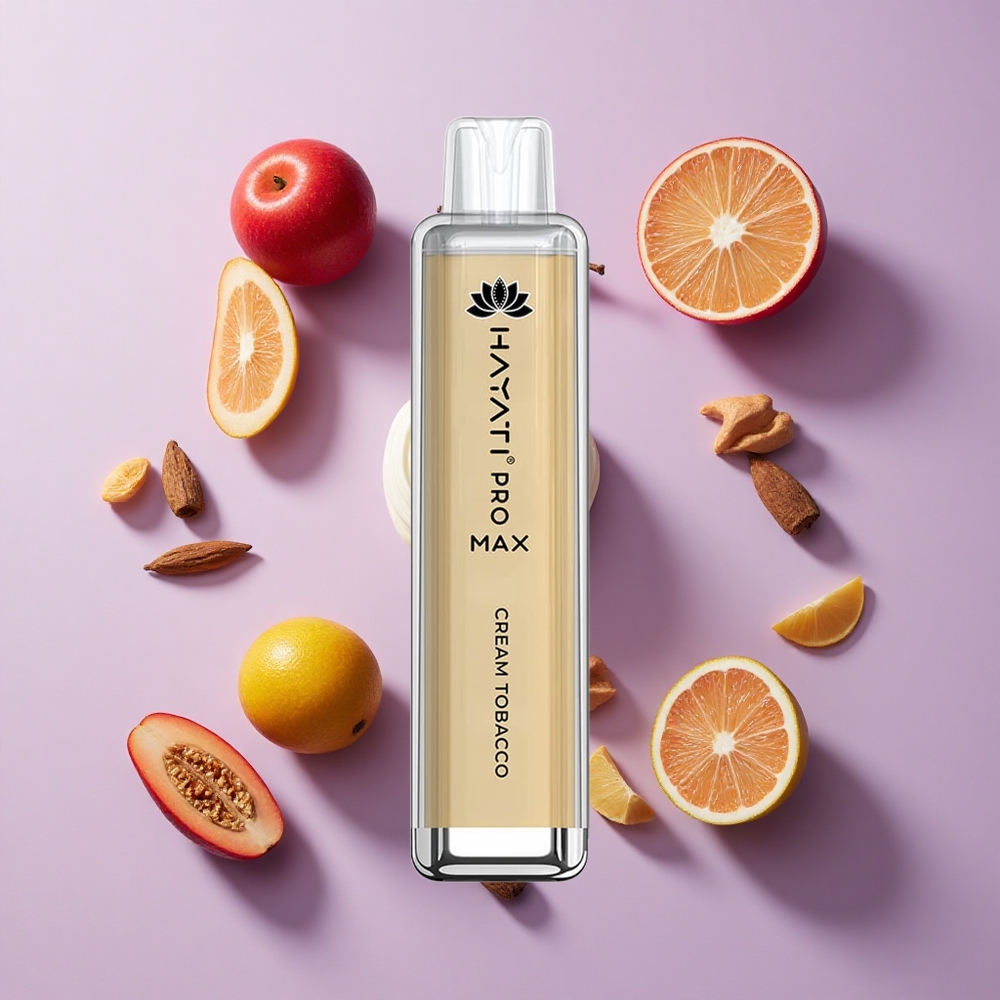 Hayati Pro Max 4000 Puffs Dual Mesh Disposable Vape Cream Tobacco