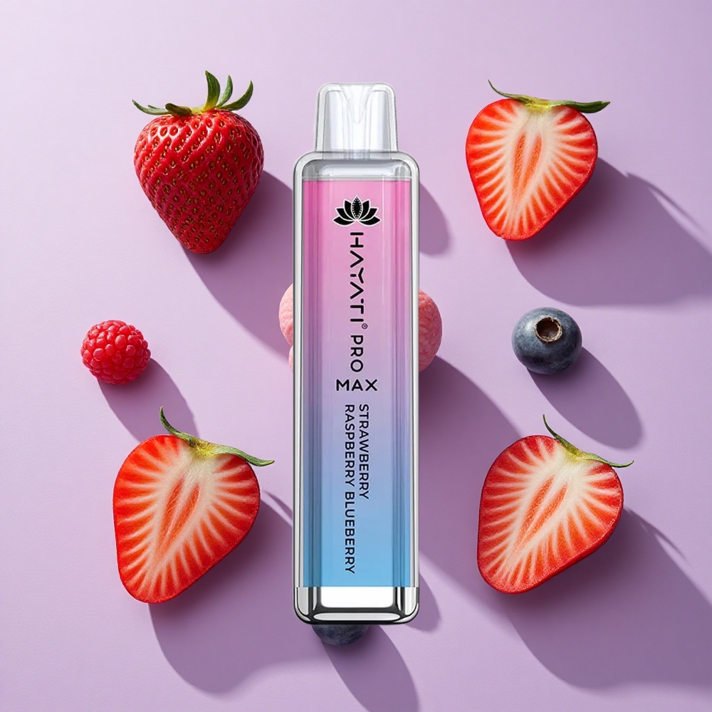 Hayati Pro Max 4000 Puffs Dual Mesh Strawberry Raspberry Blueberry