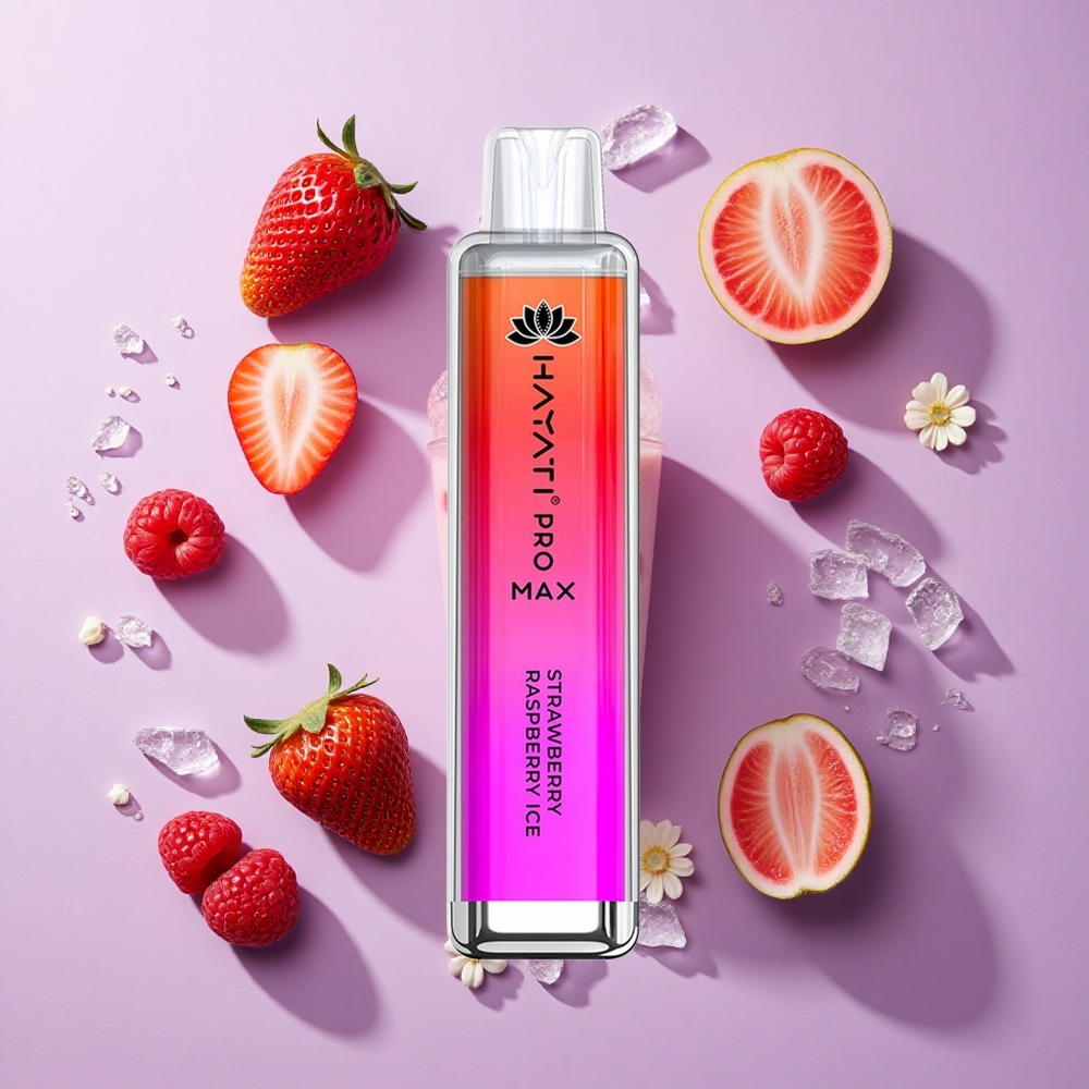 Hayati Pro Max 4000 Puffs Dual Mesh Strawberry Raspberry Ice