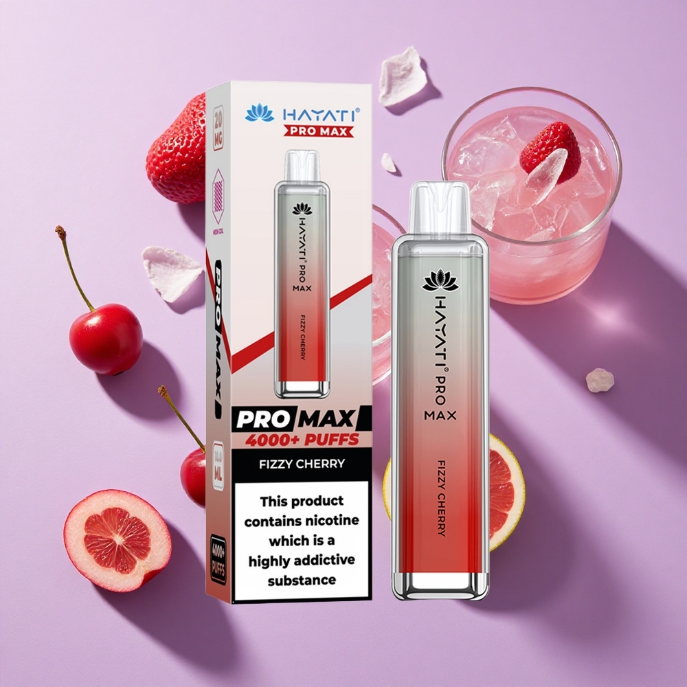 Hayati Pro Max 4000 Puffs Rechargeable 1400mAh Fizzy Cherry