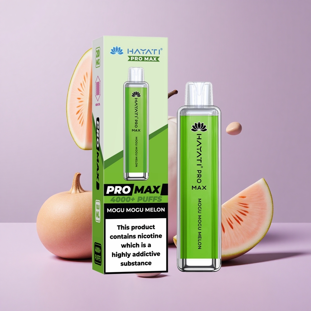 Hayati Pro Max 4000 Puffs Rechargeable 1400mAh Mogu Mogu Melon