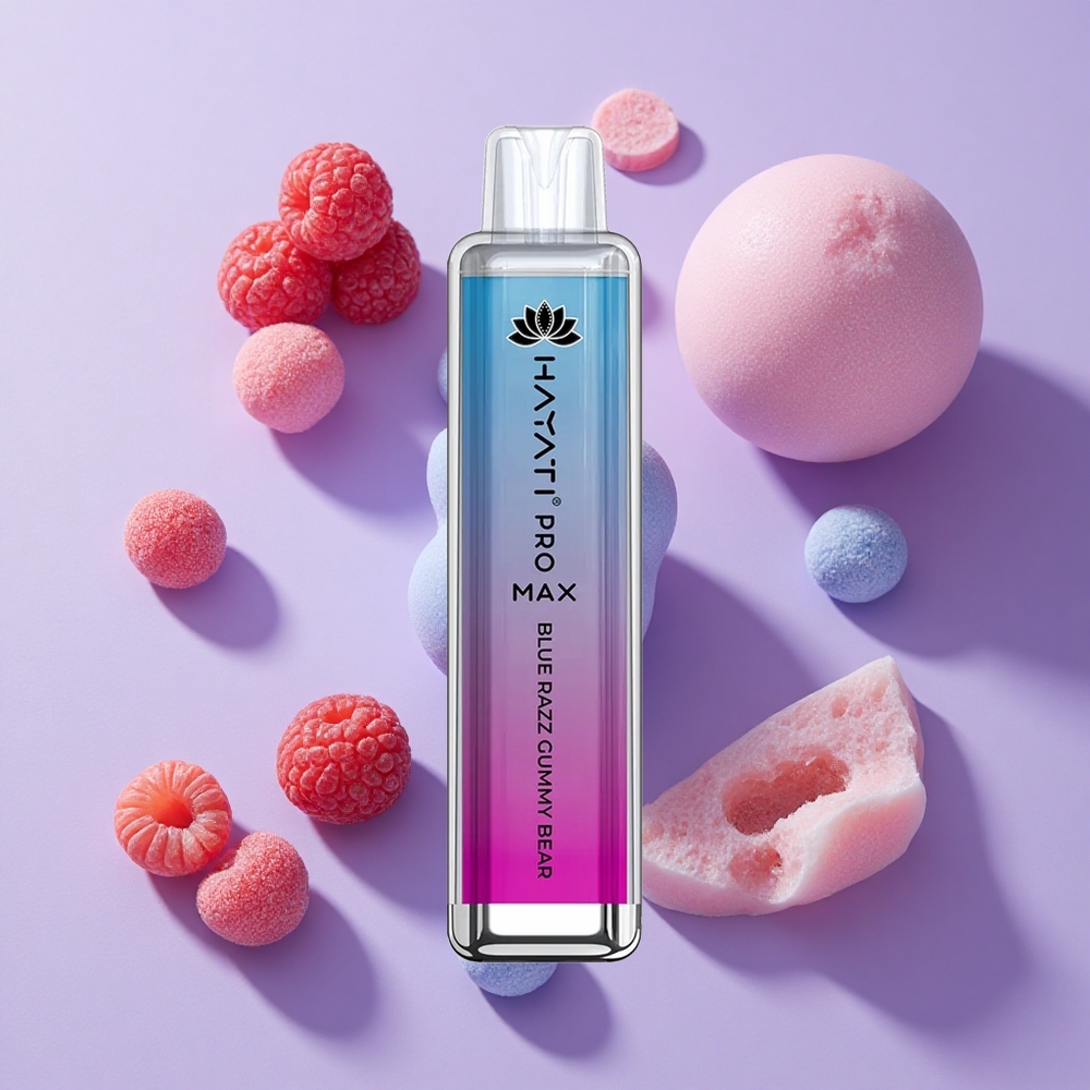 Hayati Pro Max 4000 Puffs Rechargeable Blue Razz Gummy Bear