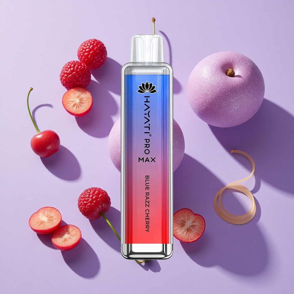 Hayati Pro Max 4000 Puffs Rechargeable Disposable Vape Blue Razz Cherry