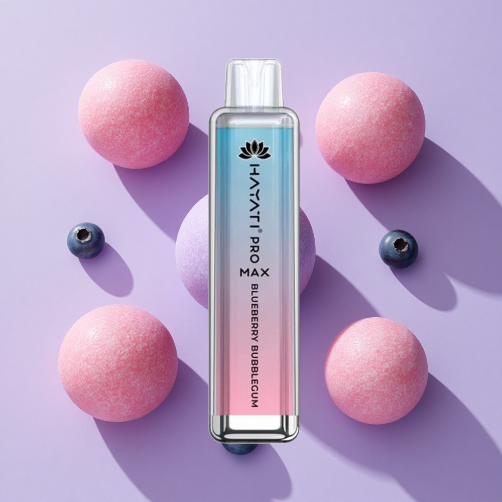 Hayati Pro Max 4000 Puffs Rechargeable Disposable Vape Blueberry Bubblegum